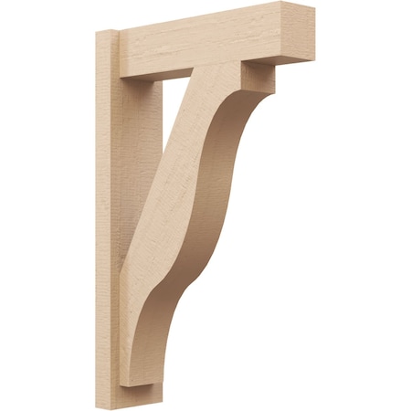 Ekena Millwork 6-in W x 20-in D x 32-in H Funston Block Rough Cedar Woodgrain TimberThane Outlooker, Primed Tan OUTUR060X20X32FST44RCPR